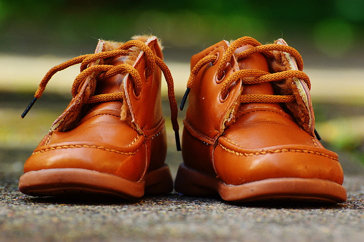 baby shoes, children's shoes, brown, leather, cute, leather shoes, shoe