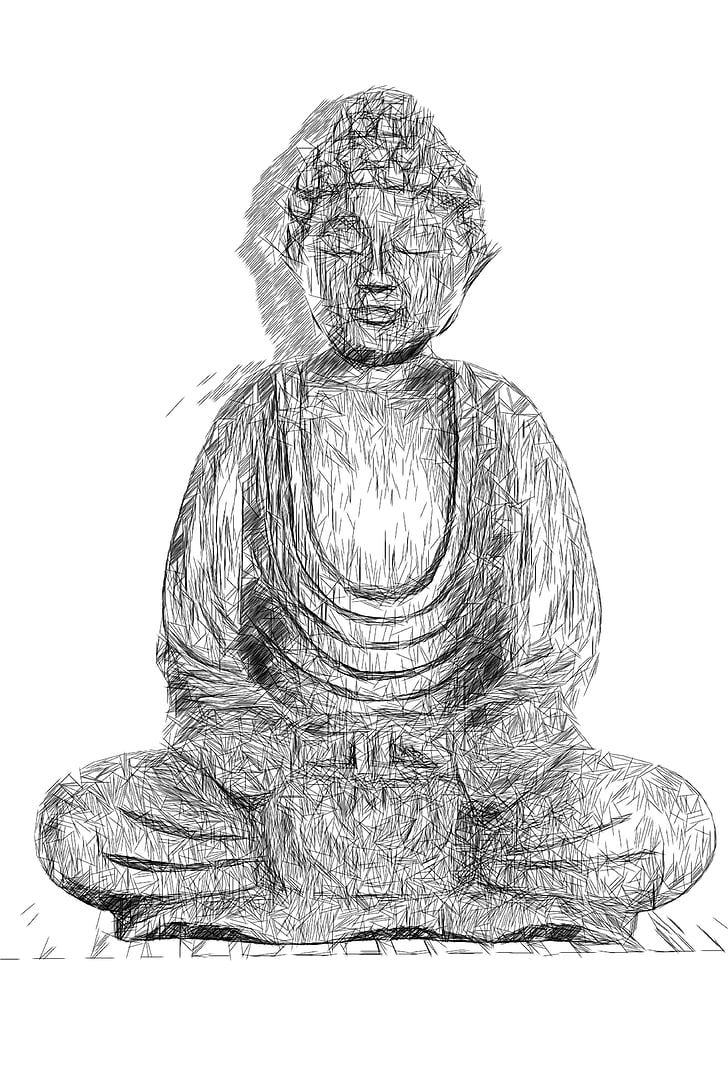 Buda, Budizmas, statula, religija, Azija, dvasinis, Meditacija