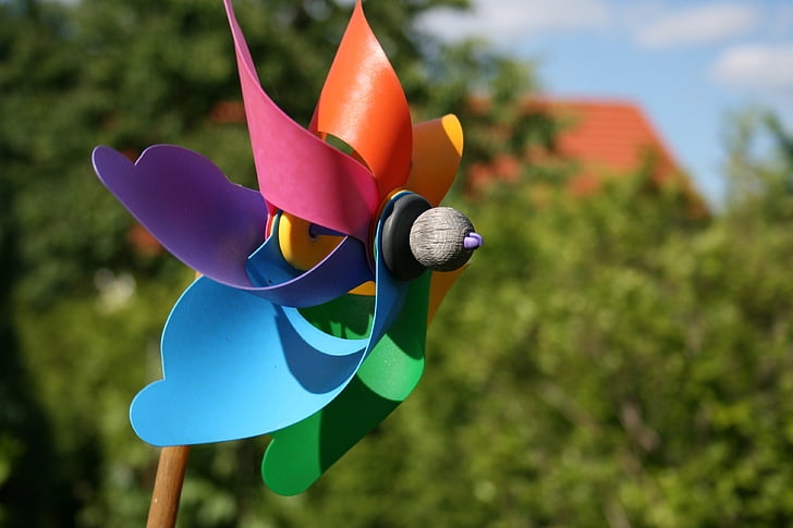 windmill, colors, wind