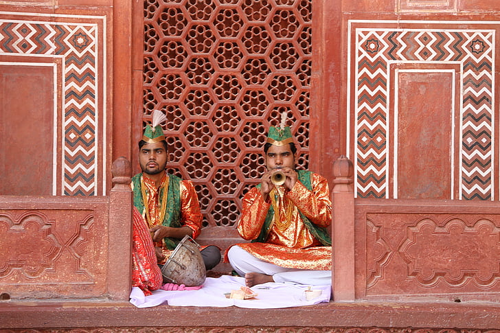 Taj mahal, l'Índia, persones, música, cultures, l'interior, dia