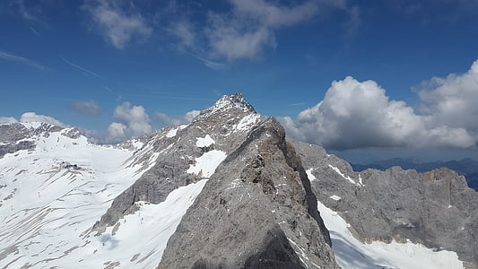 arête, κορυφογραμμή, κορυφογραμμών βράχου, Zugspitze ορεινού όγκου, βουνά, αλπική, Καιρός για πέτρα