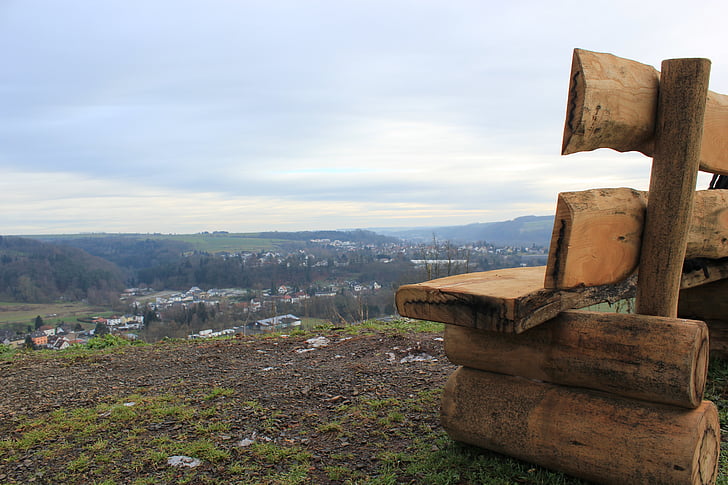 view, bench, landscape, resting place, relax, connectedness, outlook
