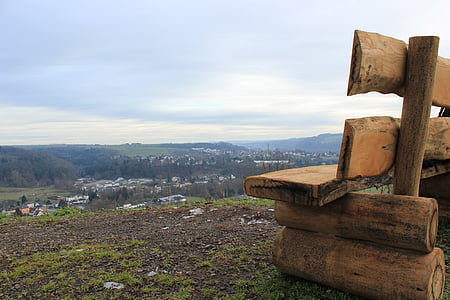 view, bench, landscape, resting place, relax, connectedness, outlook