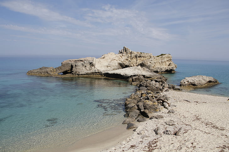 Calabria, paisaje, mar, Playa, Costa, naturaleza, verano