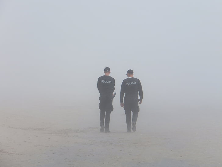 twop, sandstorm, politiet, tåge, Seaside, fuld længde, samvær
