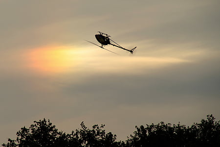model vrtuľníka, ako, Halo, model letu, diaľkovo ovládané, lietanie, vrtuľník