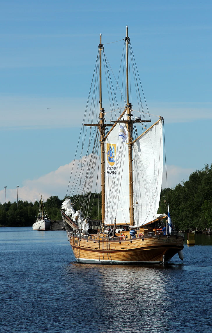 Ansio, loď, plachtění, námořní festival, voda, jezero, historické
