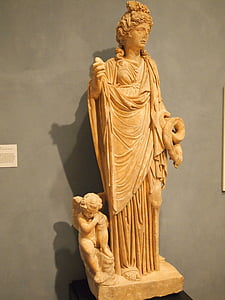 estátua, mulher, arte, Grego, antiga, Grécia, estilo