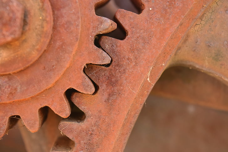 gears, metal, stainless, technology, machine, old, macro