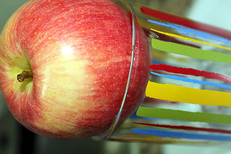 sadje, steklo, jabolko, rdeča, hrane, sveže, zdravje