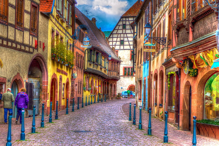 Kaysersberg, Alsace, Prantsusmaa, puntras, foto filter, filter, HDR