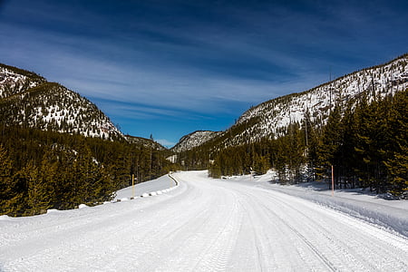 Yellowstone, εθνικό πάρκο, ταξίδια, Τουρισμός, χιόνι, Χειμώνας, πάγου