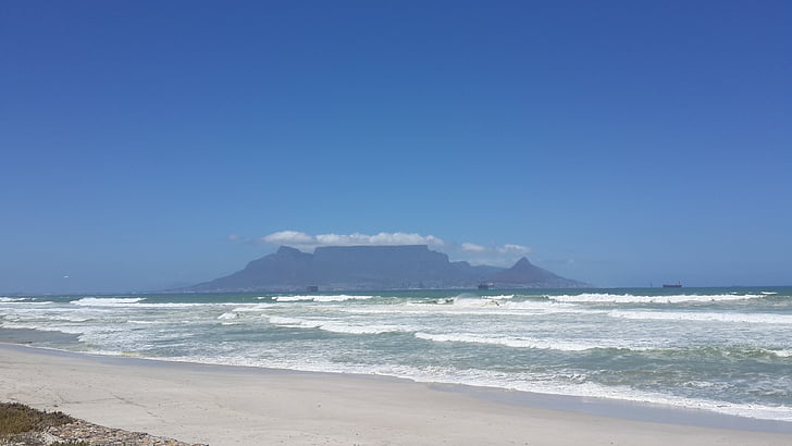 table, mountain, cape, nature, south, africa, ocean