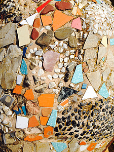 mozaik, kövek, színes