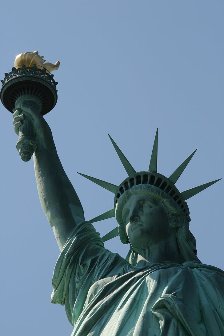 patung liberty, Monumen Nasional, Monumen, patung, Landmark, NYC