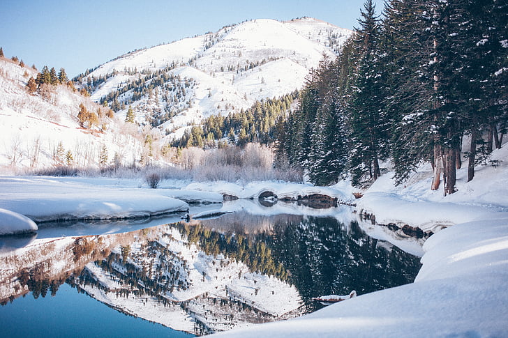 koude, sneeuw, winter, natuur, wit, berg, landschap