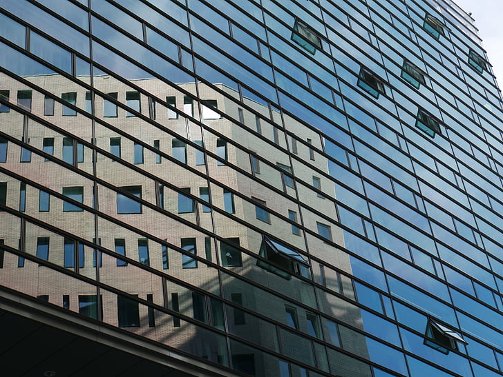 стекло, окно, отражение, яркий, здание, Архитектура, Витраж