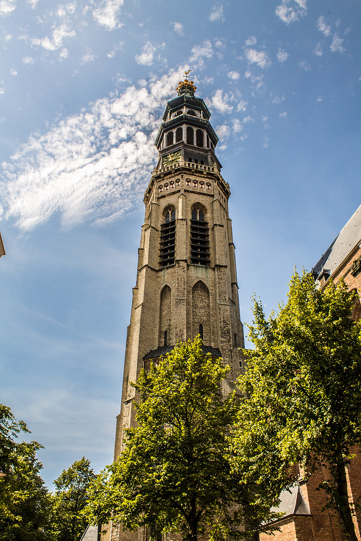 holland, architecture, tower, netherlands, building, city, sky