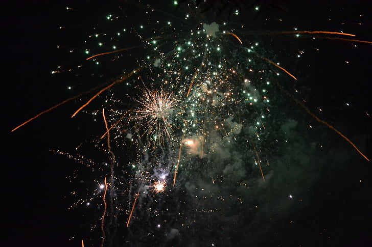 fireworks, chinese new year, celebration, colorful, light, night, pyrotechnics