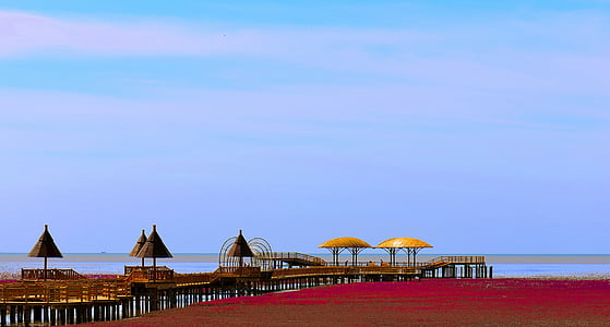 Playa Roja, mar, rojo