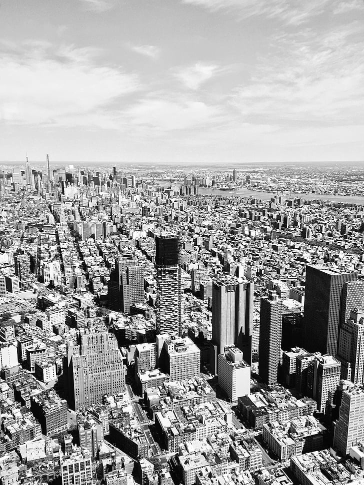 arquitectura, en blanco y negro, edificios, ciudad, paisaje urbano, Skyline, rascacielos