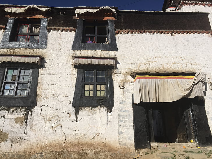 Lhasa, Тибет, будизъм, majestic, тържествено, сграда, декори