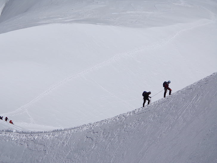 альпінізм, Швейцарія, Альпи, сніг, взимку, Зимовий спорт, катання на лижах