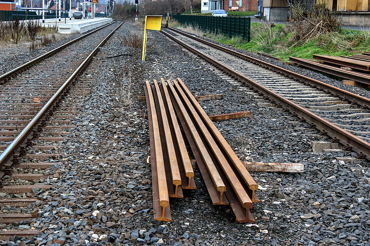 railway rails, track, railway tracks, tracks