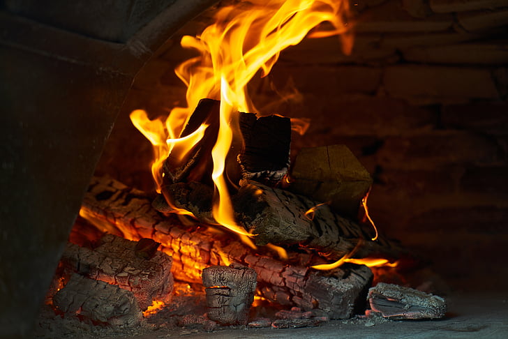 flame, ali, macro, fireplace, cook, dark, photo