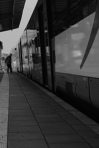 platforma, Deutsche bahn, železniční stanice, železniční doprava, DB, vlakem, cestování