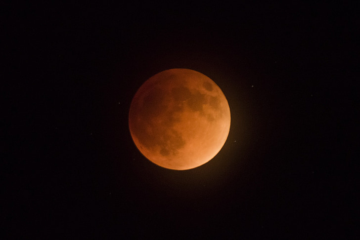 lua de sangue, Eclipse, completo, céu, Super Lua, à noite, Astronomia