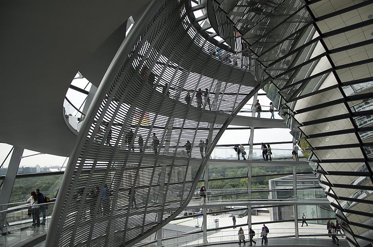 Berlim, Reichstag, edifício, espelhos, arquitetura, artes modernas