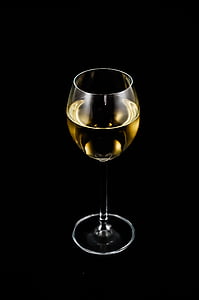 un vaso de, vino, alcohol, vino blanco, una copa de vino, bebida, Copa de vino