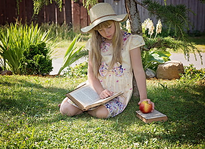 dieťa, dievča, Prečítajte si, učiť sa, kniha, Literatúra, prestávka