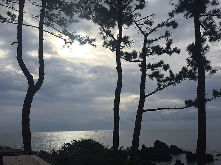 illa de Jeju, pausa, resplendor, Mar