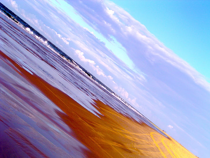 Horizon, Playa, Costa, pacífica, naturaleza, cielo, Océano