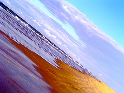 Horizon, praia, litoral, pacífica, natureza, céu, oceano