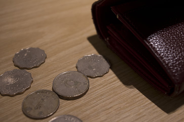 moneda, diners, petit canvi, Hong Kong, moneder