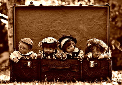 bábiky, Úschovňa, Antique, smiešny, milý, sladký, hračky