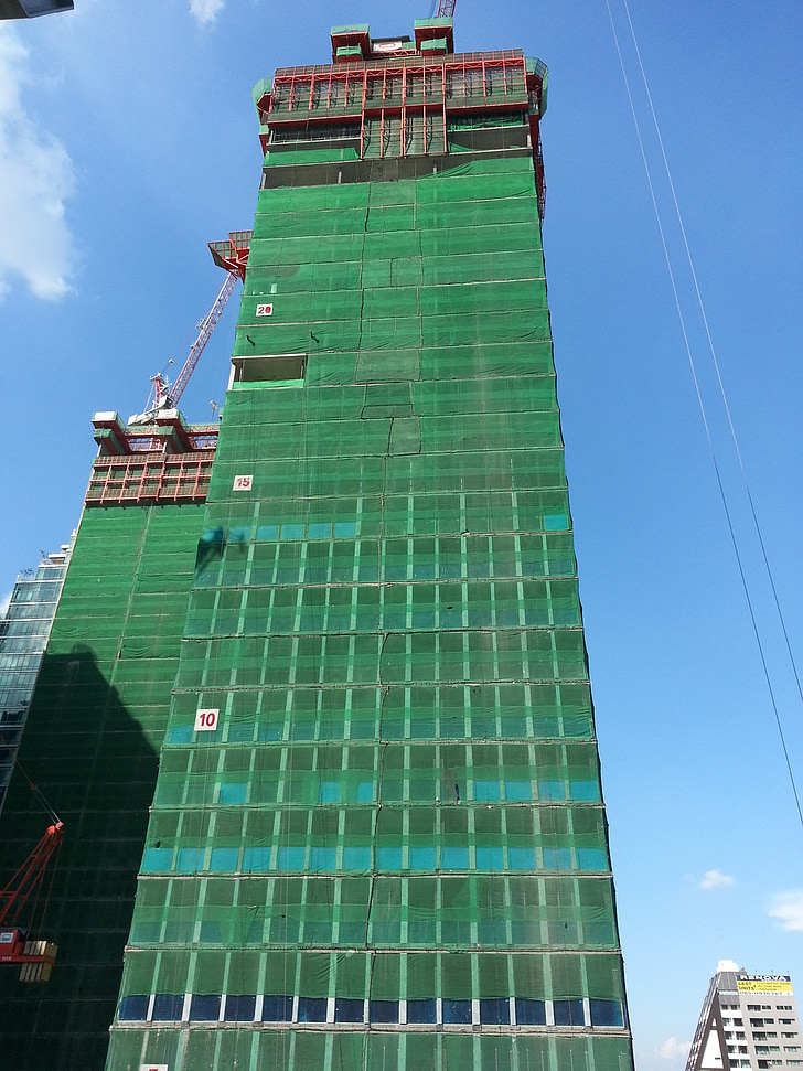 construction, building, site view, bangkok
