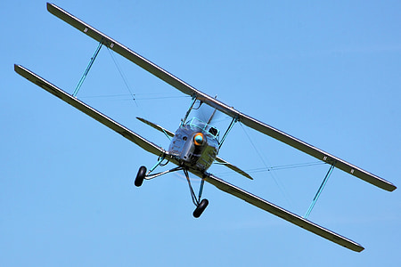 biplan, à deux étages, hélice, avion, avion, Aviation, transport