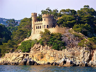 Sant joan, Costa brava, Castle, Rock, Sea