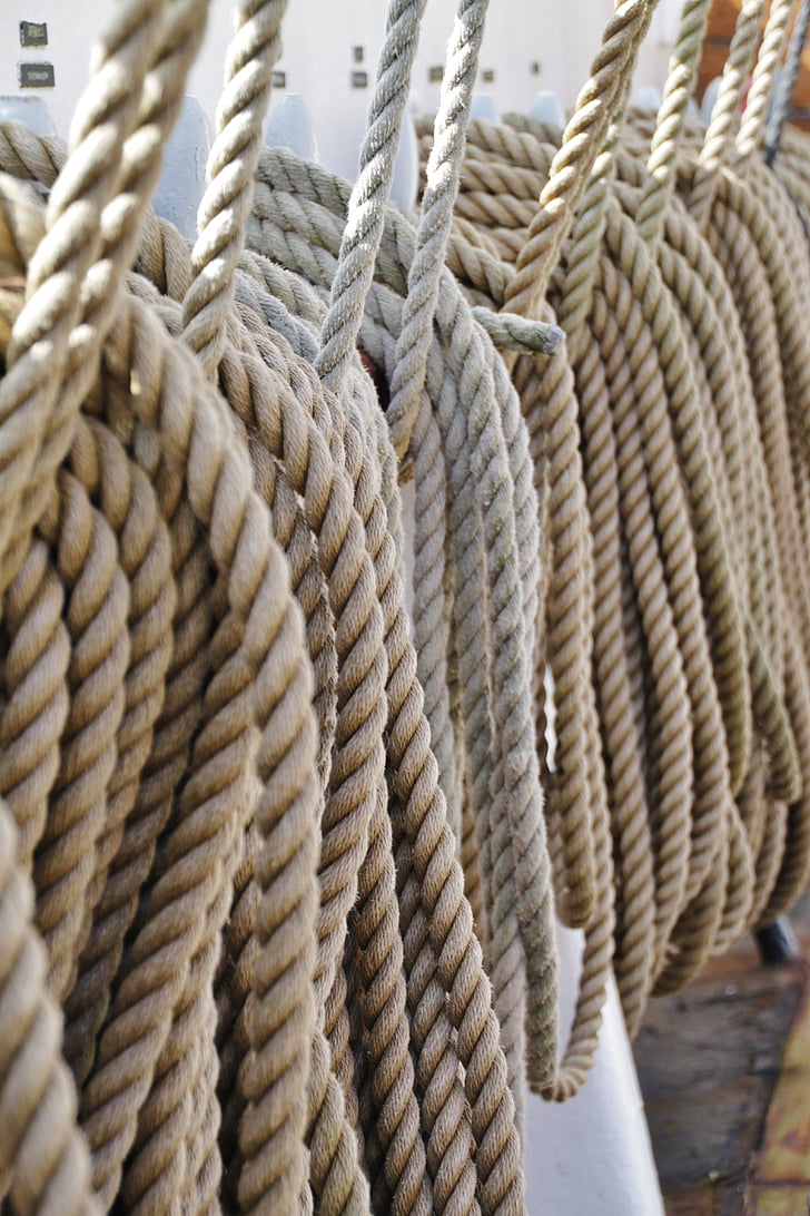 ropes, cordage, twisted ropes, strand, knitting, thaw, leash