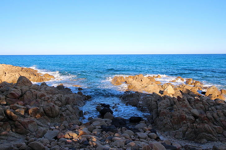 Sardinija, mediteranska, stijena, Obala, rezervirano
