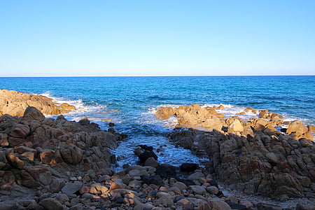 Sardenha, Mediterrâneo, rocha, Costa, reservado (a)