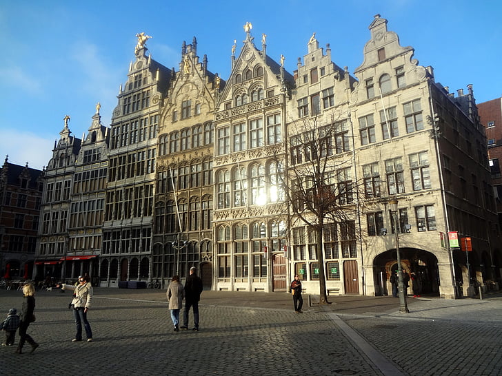 Antwerpen, Belgická, Belgie, Antverpy, Architektura, orientační bod, Vlámský
