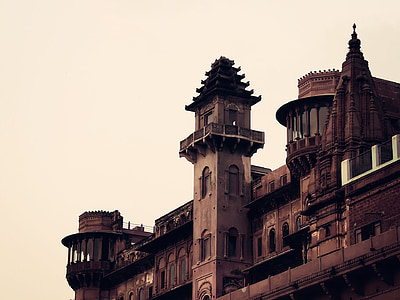 Istana, India, Fort, lama, arsitektur, perjalanan, bangunan