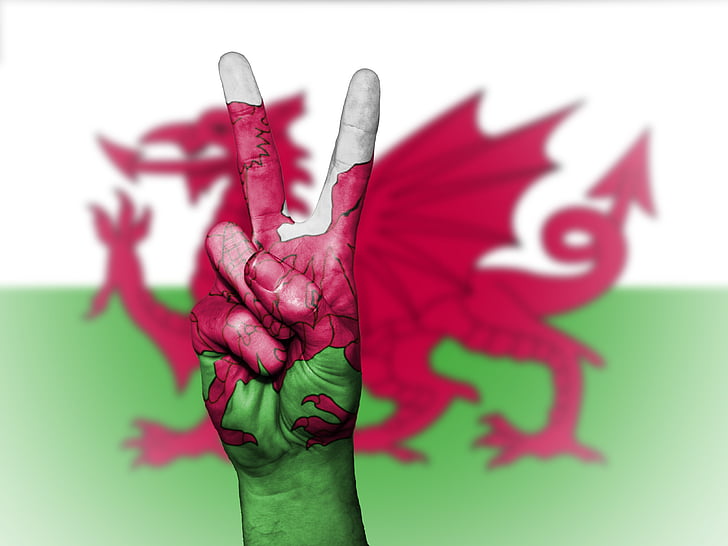 Wales, Iso-Britannia, GB, Britannian, kymri (Wales), rauha, käsi