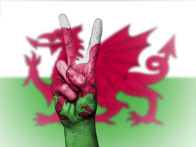 Wales, Egyesült Királyság, GB, Nagy-Britannia, walesi, béke, kéz