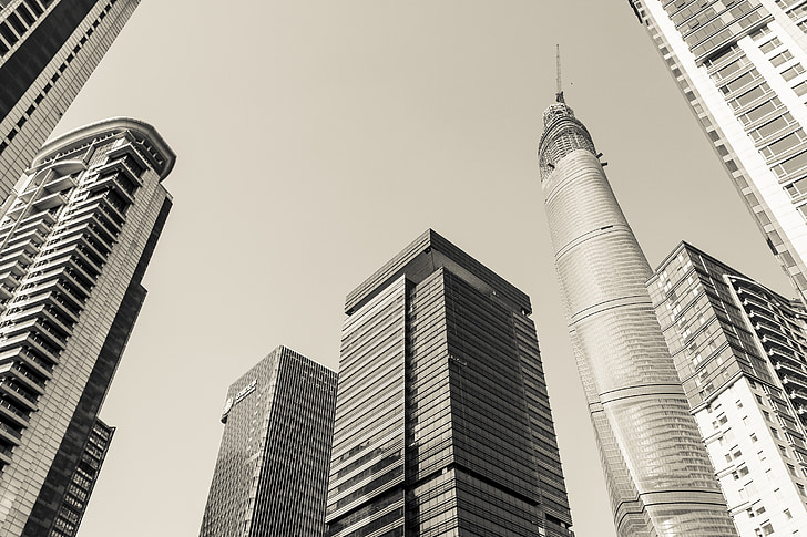 Šanhaja, debesskrāpju, arhitektūra, uzņēmējdarbības, Debesskrāpis, pilsētas skatuves, tornis